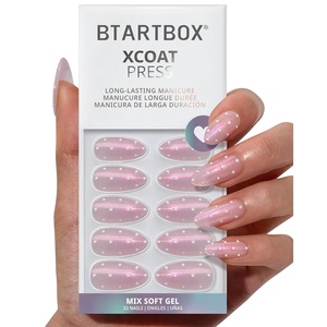 image:imageBTArtbox Press On Nails Short Almond White Glue On Nails 32Pcs Full KitA2PolkaDot Dress