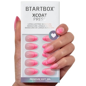 image:imageBTArtbox Press On Nails Short Almond White Glue On Nails 32Pcs Full KitA3Social Grace