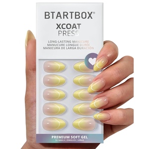 image:imageBTArtbox Press On Nails Short Almond White Glue On Nails 32Pcs Full KitA4First Light