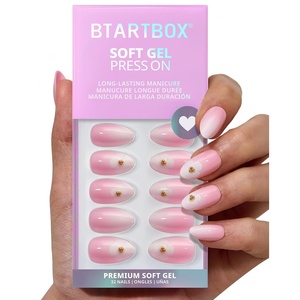 image:imageBTArtbox Press On Nails Short Almond White Glue On Nails 32Pcs Full KitA8Orchard Burst