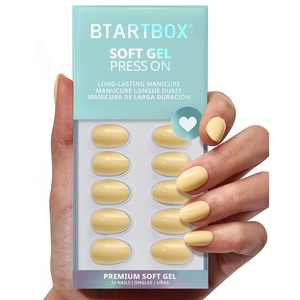 image:imageBTArtbox Press On Nails Short Almond White Glue On Nails 32Pcs Full KitAWeekend Ease
