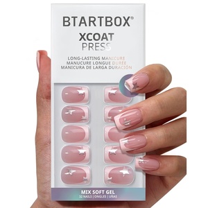 image:imageBTArtbox Press On Nails Short Almond White Glue On Nails 32Pcs Full KitB1Your Highlight